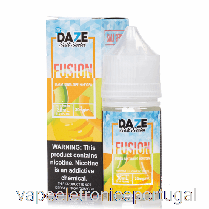 Vape Eletrônico Banana Gelada Melão Melão - 7 Daze Fusion Salt - 30ml 50mg